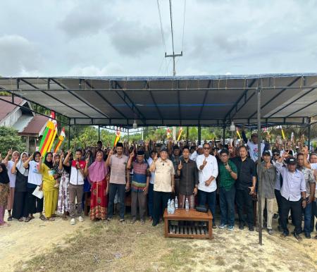 Cawagub SF Hariyanto kampanye ke Masyarakat Desa Rantau Kasih, Kecamatan Kampar Kiri Hilir (foto/yuni)